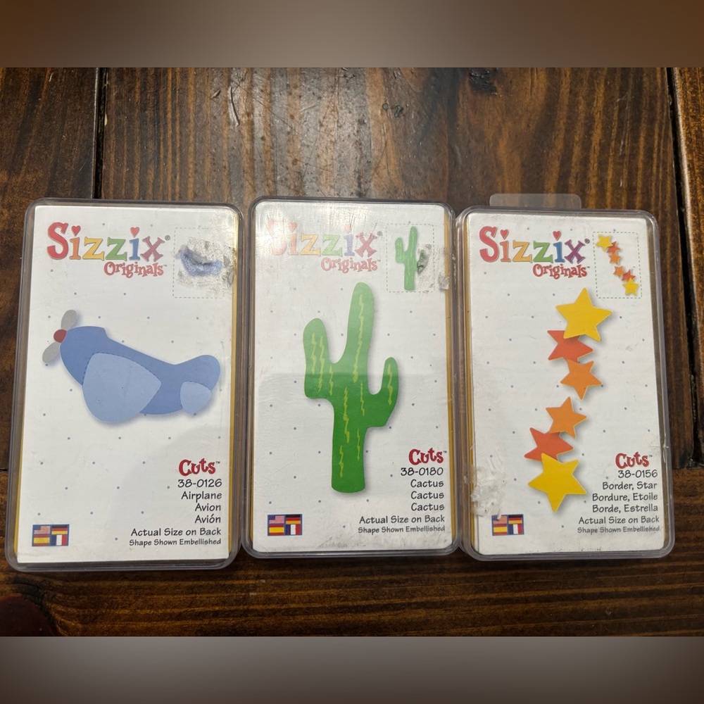 Sizzix Originals Kids Die Set - Airplane, Cactus, Stars